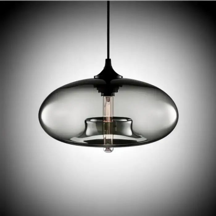 Lampe Suspension Verre Coloré LED - Plafonnier Moderne E27 Restaurant Bar