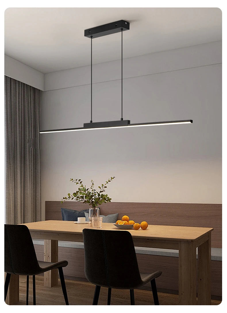 Suspension LED Moderne Longue - Luminaire Design pour Salle à Manger