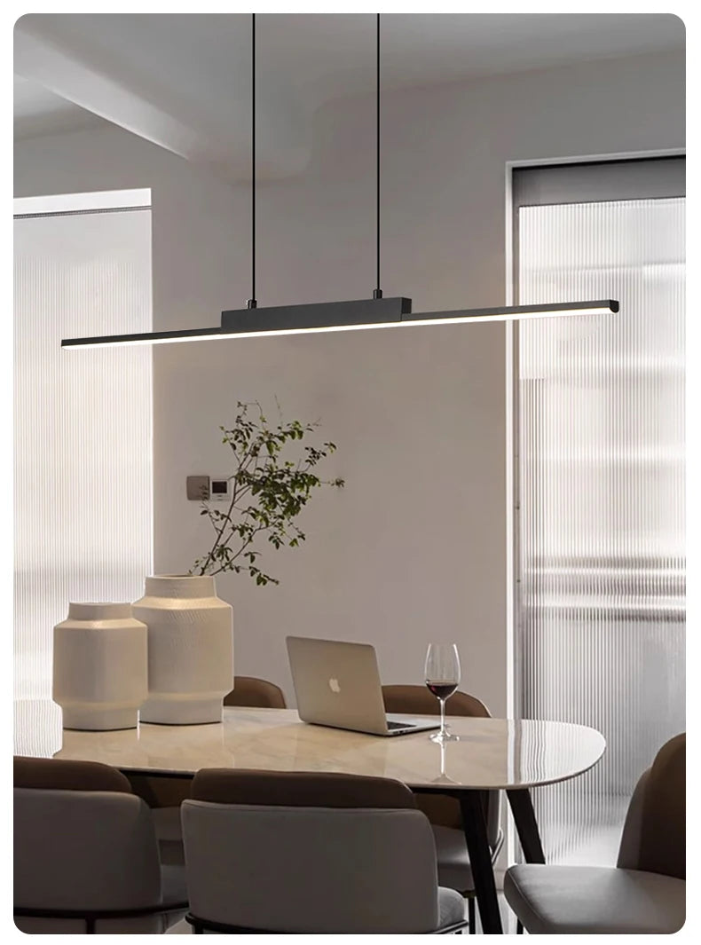 Suspension LED Moderne Longue - Luminaire Design pour Salle à Manger