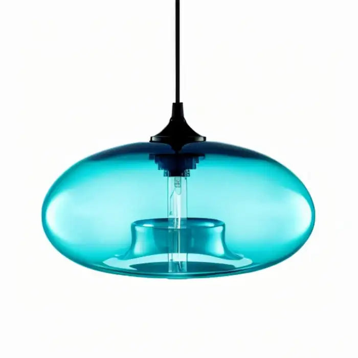 Lampe Suspension Verre Coloré LED - Plafonnier Moderne E27 Restaurant Bar