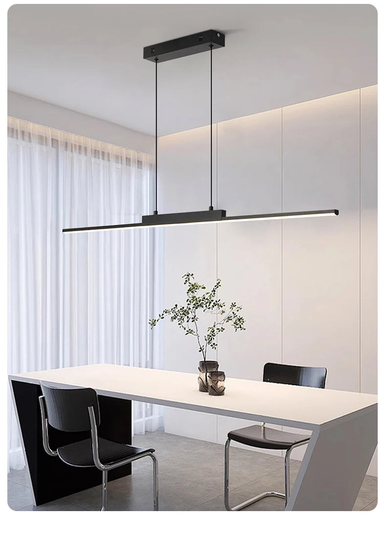 Suspension LED Moderne Longue - Luminaire Design pour Salle à Manger